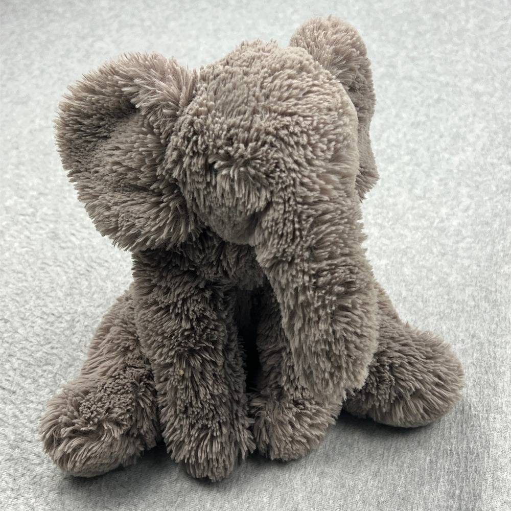 Jellycat Emile Elephant Plush Gray Shaggy Textured Soft Toy Small 10" Sitting